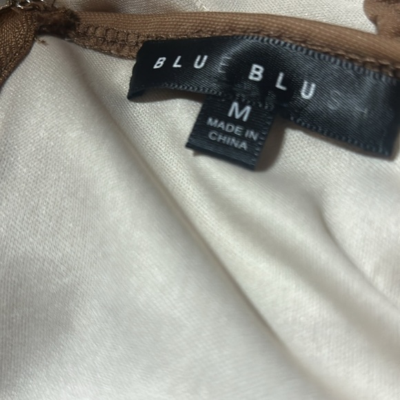 Tan Mesh Tube Top Corset Bustier Size M Old Money - Picture 4 of 6